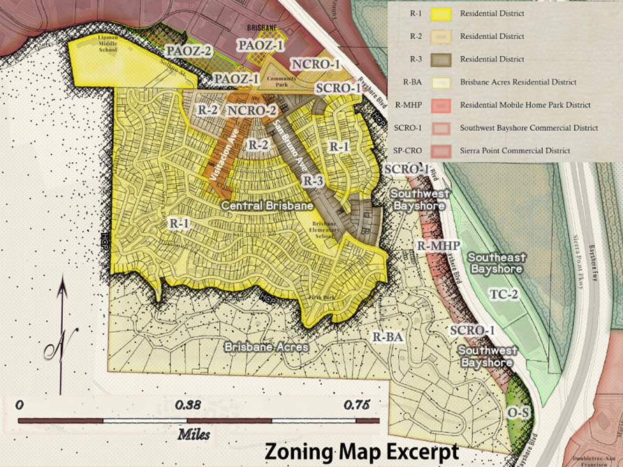 Central Brisbane Zoning Map