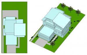 Single family site plan and perspective